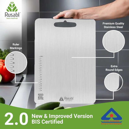Pure Stainless Steel Chopping Board for Kitchen